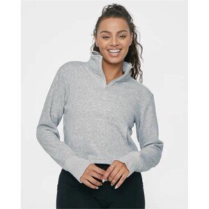 Gray Women's Quarter-Zip Pullover